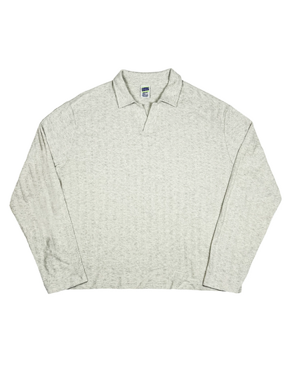 [STM] Navy knitted long-sleeved shirt