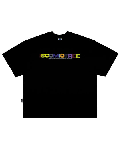 [STM] Ins style,colorful horizontal alternating-color letters boxy