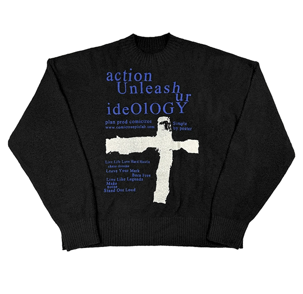 [STM x CT] Slogan crew-neck hoodie