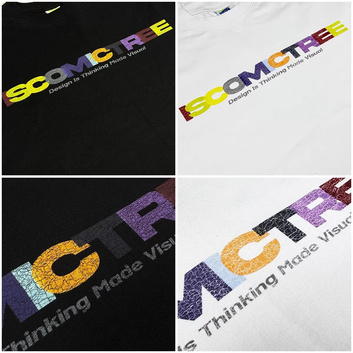 [STM] Ins style,colorful horizontal alternating-color letters boxy