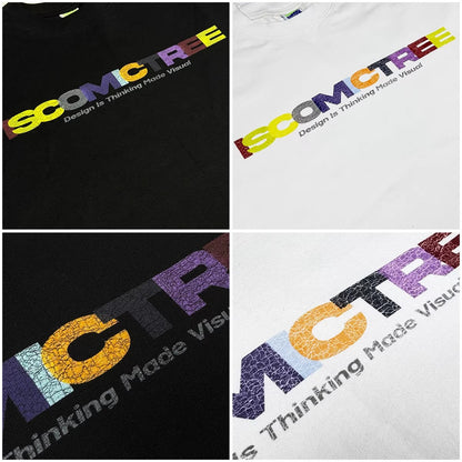 [STM] Ins style,colorful horizontal alternating-color letters boxy