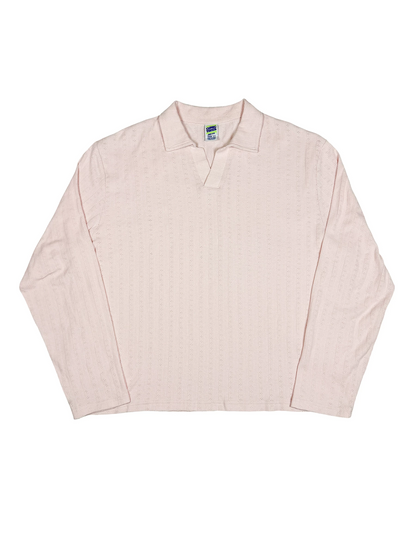 [STM] Navy knitted long-sleeved shirt