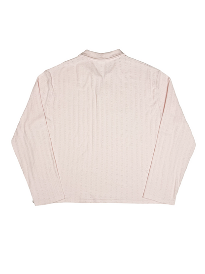 [STM] Navy knitted long-sleeved shirt