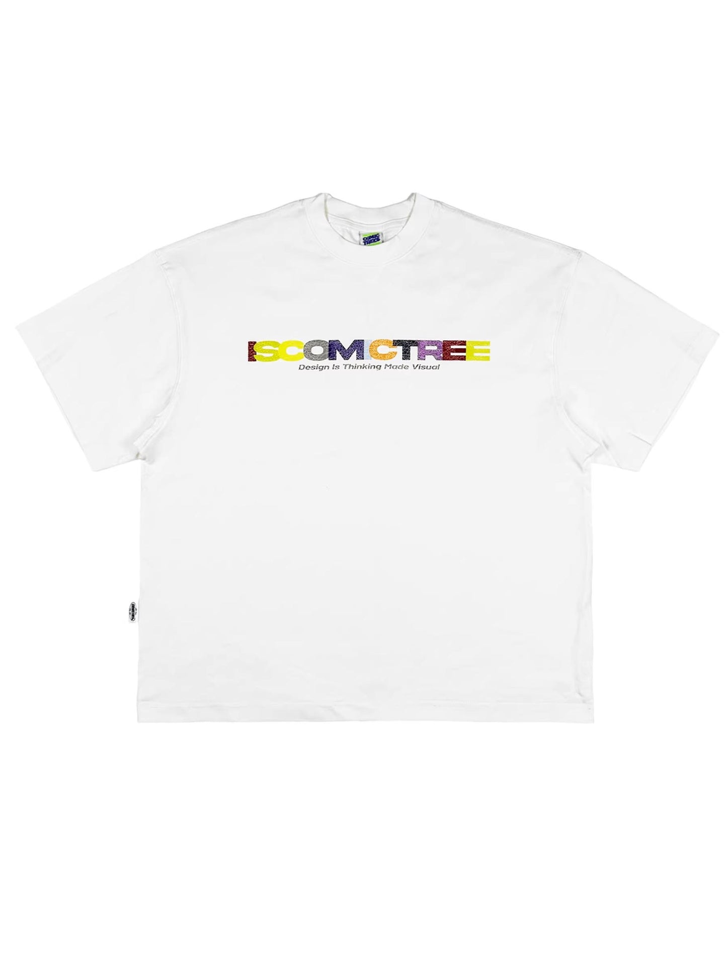 [STM] Ins style,colorful horizontal alternating-color letters boxy