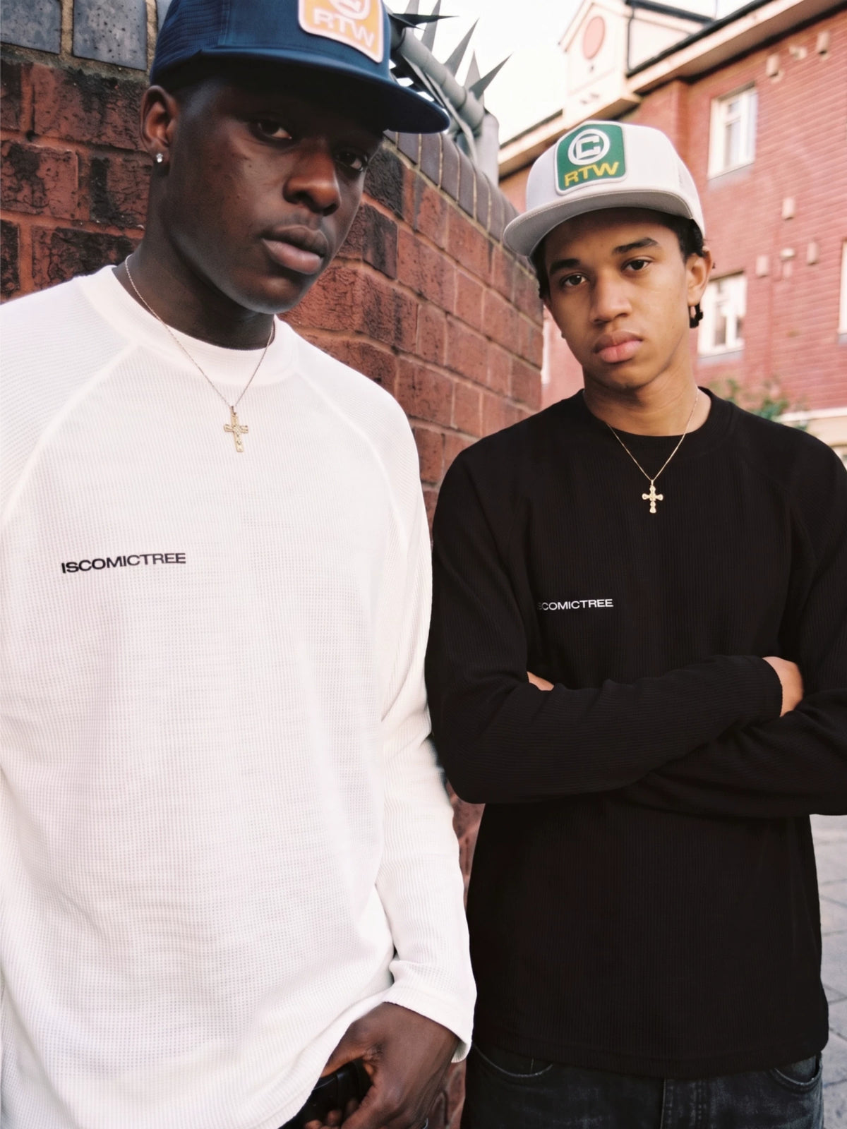 [STM] Solid-color waffle long-sleeved shirt