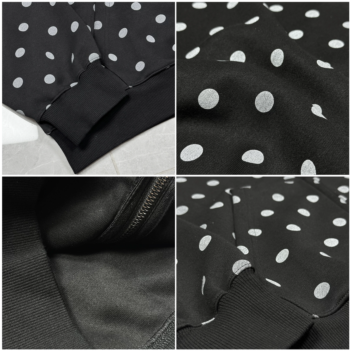 [STM] Dot-patterned hoodie