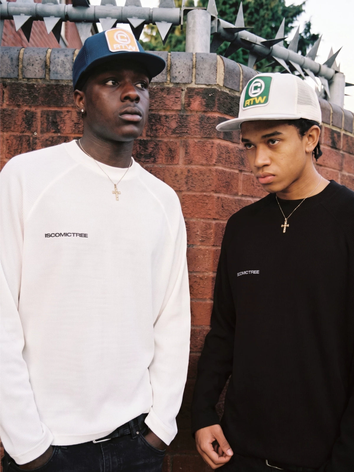 [STM] Solid-color waffle long-sleeved shirt