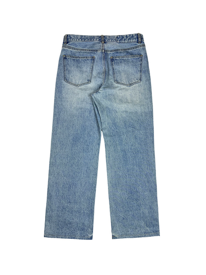 [STM] Blue straight-leg jeans