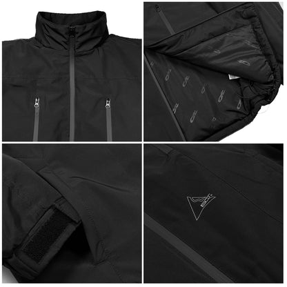 [STM] Black coat with Velcro fastening