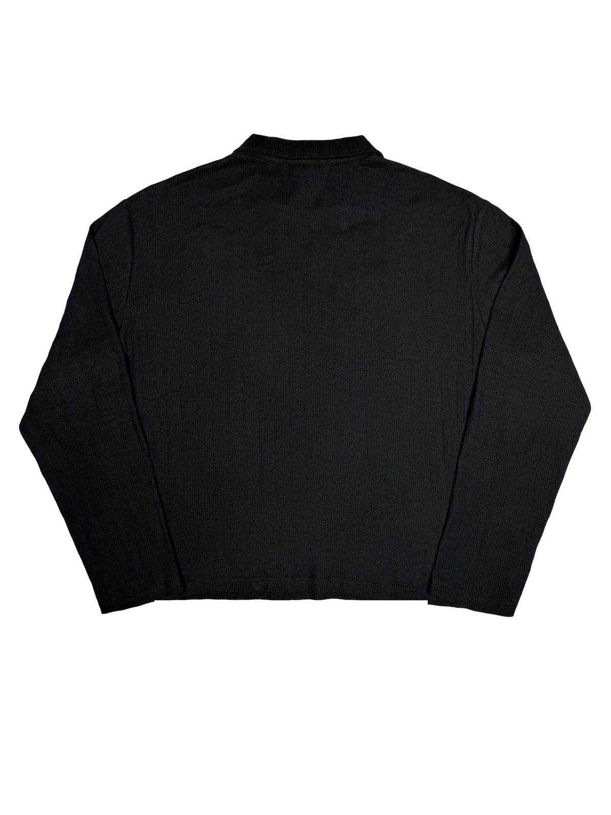 [STM] Navy knitted long-sleeved shirt